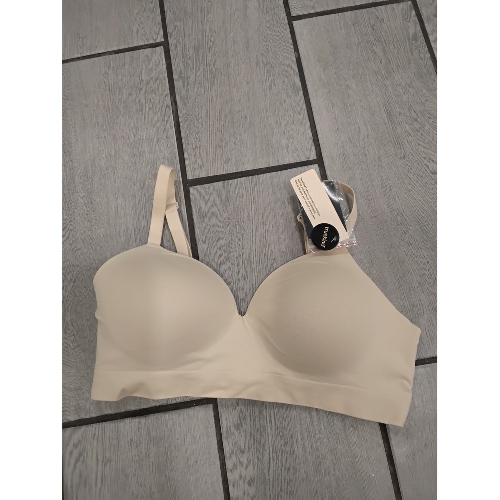Truekind Supportive Comfort Wireless Shaping Bra Sand Beige L+ New‎ with Tags